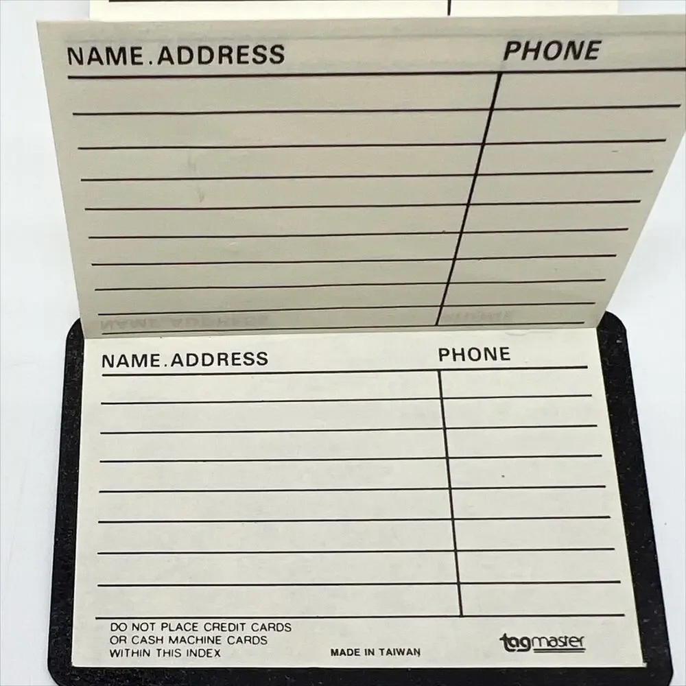 Lot of 2 Vintage Accordion Style Magnetic Folding Address Books US Airways